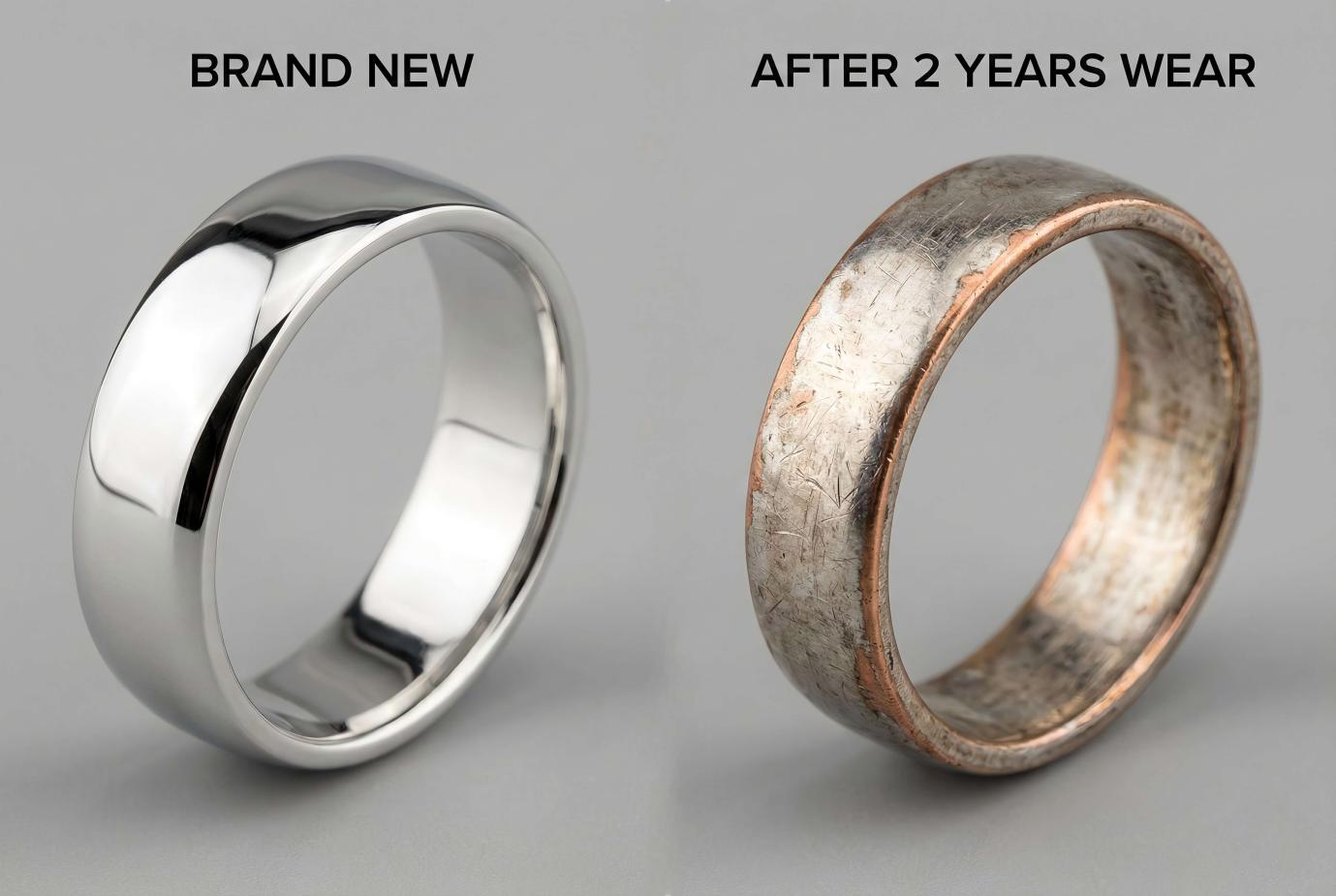 silver plated jewelry tarnish vs new comparison